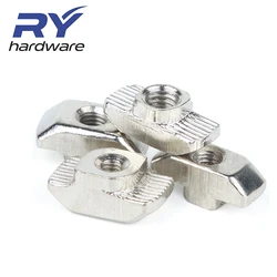 15 20 30 40 45 Series Slot T-nut Sliding T Nut Hammer Drop In Nut Fasten Connector EU Aluminum Extrusion Profile