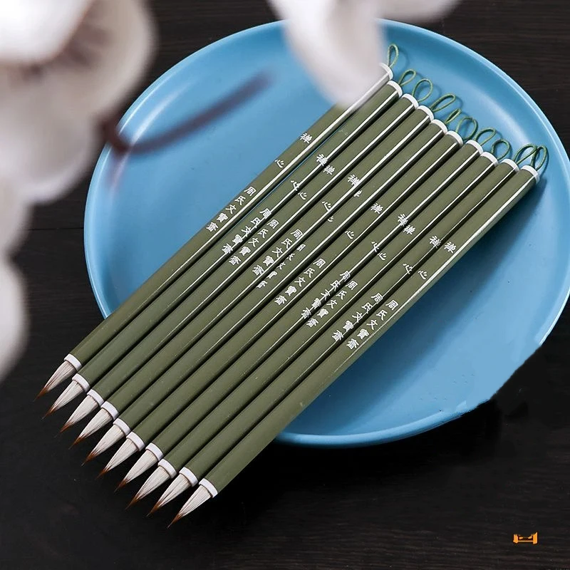 Mixed Hair Small Regular Script Calligraphy Brush for Fine Brushwork Painting Freehand Art Supply Fine Durable Precision