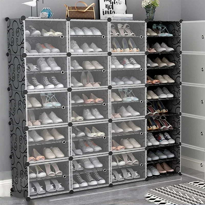 Hallway Shoe Cabinet Racks Organizers Storage Bedroom Closets Mobile Box Display Shoe Shelf  Furniture