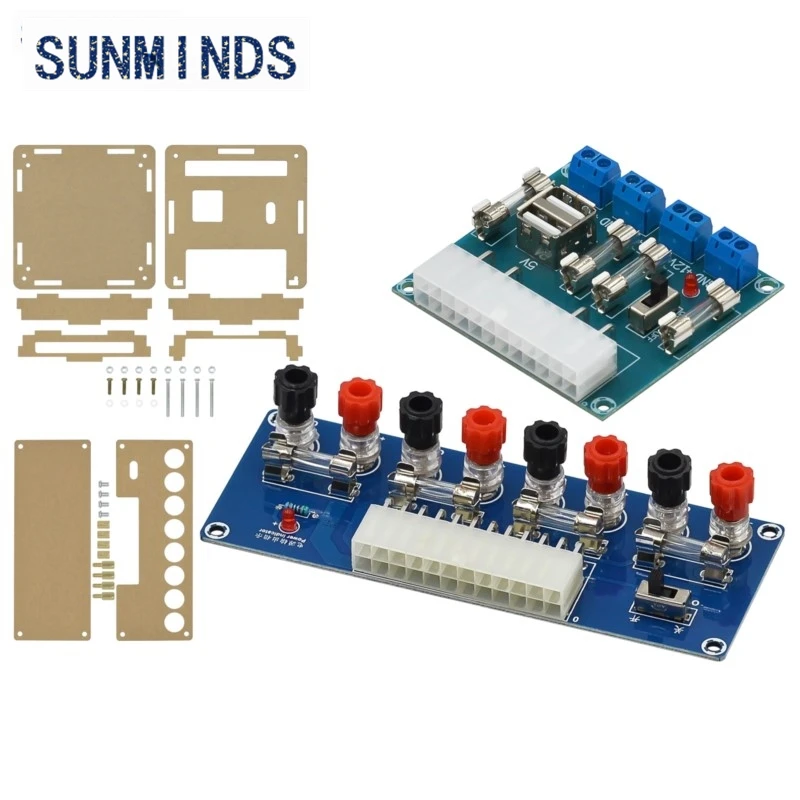 XH-M229 HU-M28W 24Pin Desktop PC Chassis Power ATX Transfer to Adapter Board Power Supply Circuit Outlet Module Output Terminal