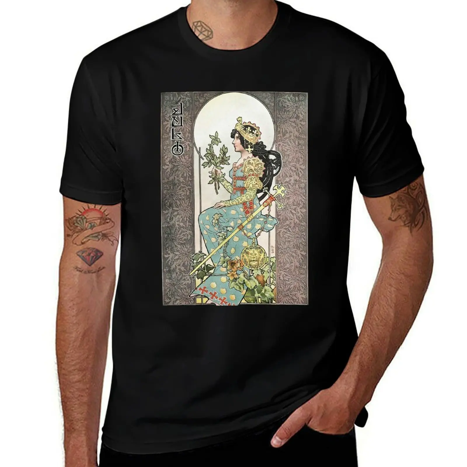 HD. July - Calendar, by Gaspar Camps (1902) HIGH DEFINITION T-Shirt Daily Wear Print T-Shirt
