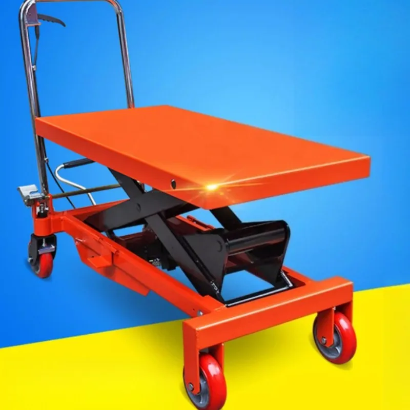 

Portable Manual Lift Trolley Hydraulic Wear-resistant Lift Trolley Wheel Stable Base Commercial Furniture Hebebühnenwagen ZY40TC