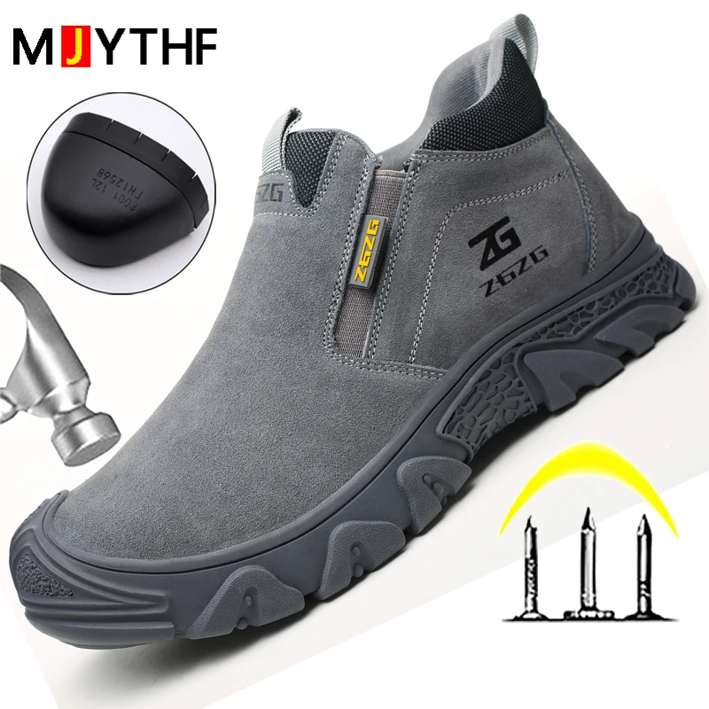 

Plus Size 48 Anti Scald Welding Shoes Work Boots Men Anti-smash Anti-puncture Safety Shoes Indestructible Men Protective Shoes