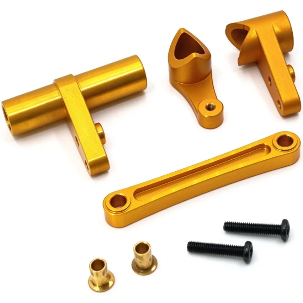 Applicable To WLtoys 1/10 104016 104018 14009 1/12 12401 12402-A 12404 12409 Steering Assembly RC Car Metal Upgrade Parts