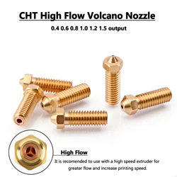 Clone CHT Volcano Nozzle E3DV6 Brass Copper High Flow Nozzles Speed Extruder For SW-X2 Anycubi Vyper kobra Max Plus 3D Printer