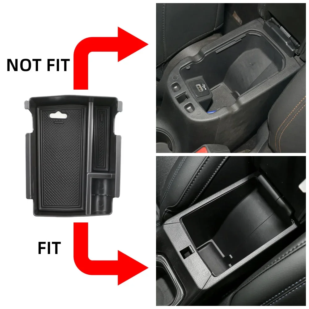 Compartimento Central de coche, caja de almacenamiento con reposabrazos, bandeja organizadora para Jeep Compass 2022 2023 2024, accesorios interiores de almacenamiento ABS