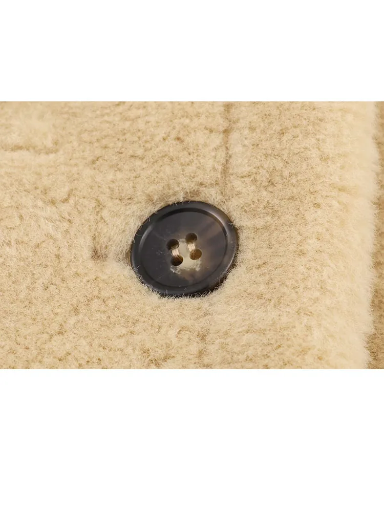 

HH Women 2025 Winter Fashion Versatile Reversible Long Sleeve Jacket Female Stand Collar Single Breasted Pocket Decorated Jacket