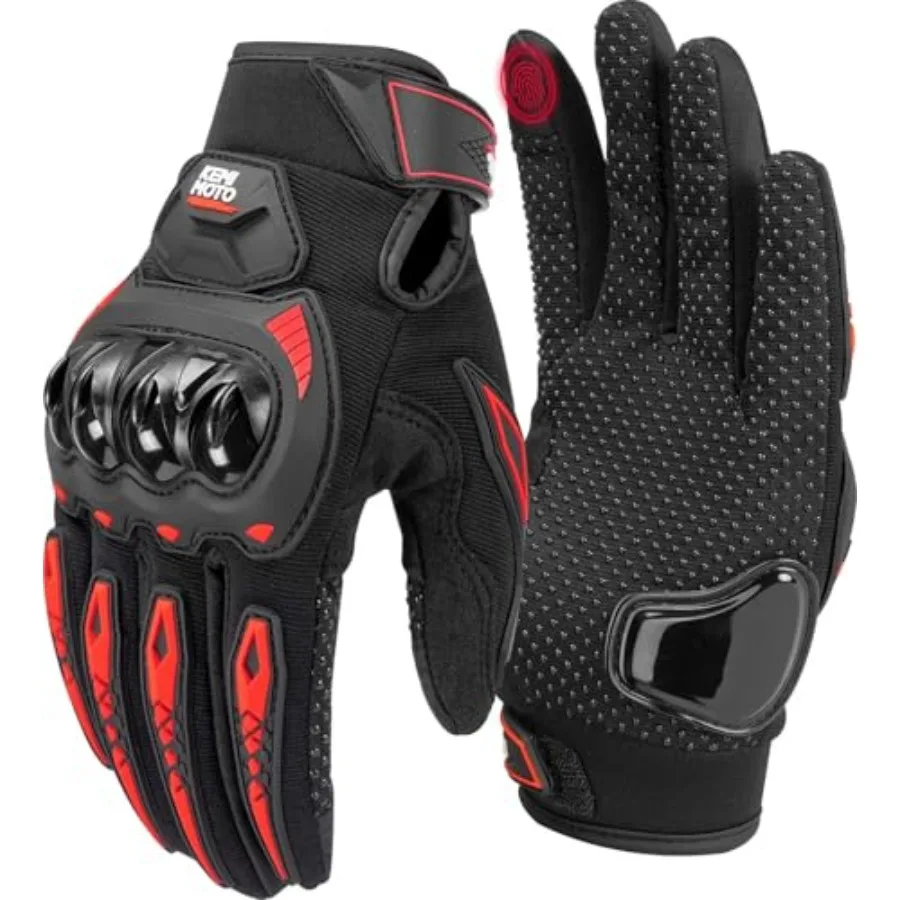 

Motorcycle Gloves for Men/Women, Touchscreen Dirt Bike Gloves with Shell, Anti-Slip for Motorbike, Riding, Racing, Cycling, Dir