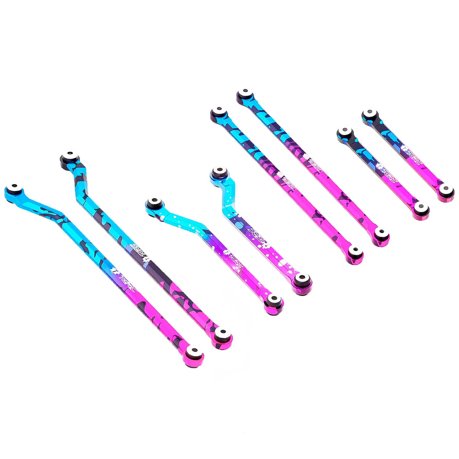 TCRC Splash Anodizing Aluminum High Clearance Chassis Suspension Links Rod Linkage Set for Axial SCX24 AXI00005 Jeep Gladiator