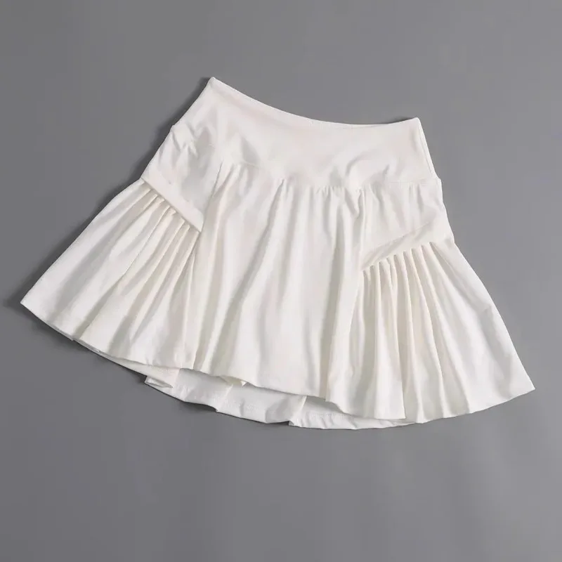 Womens Quick Dry Sport Skirt High Waist Pleated Tennis Skort For Running Yoga Gym Badminton Workout