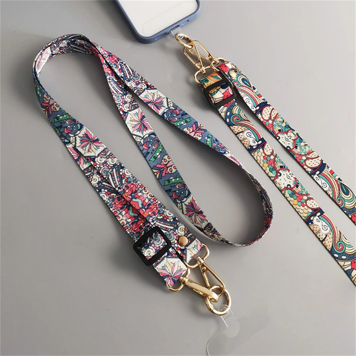 الهاتف المحمول كليب Antilost الرجعية نمط حزام Crossbody الأشرطة الطويلة تعديل طول معلقة العالمي الرقبة الحبل للهاتف #2