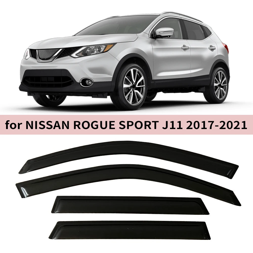 

Window Visor for NISSAN ROGUE SPORT J11 2017-2021 Wind Deflectors Rain Guards Door Visor Vent Shades Ventvisor Exterior Parts
