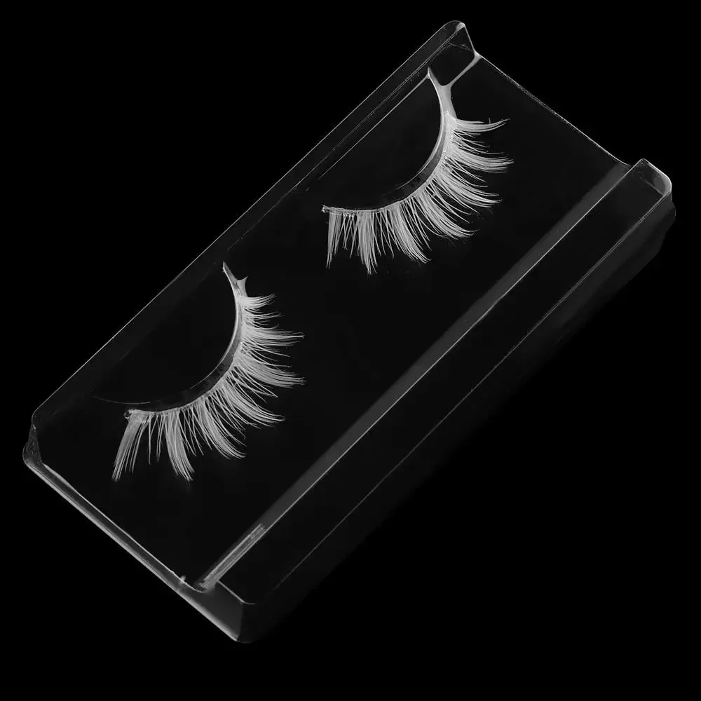 1 Pair Hot Fashion White Eyelashes Cosplay Natural Long Eyelashes Extension Cross Strip False EyeLashes Beauty Makeup Tools