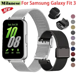 For Samsung Galaxy Fit 3 Strap Milanese Loop Band Metal Wristband For Samsung Galaxy Fit 3 SM-R390 Stainless Steel Bracelet