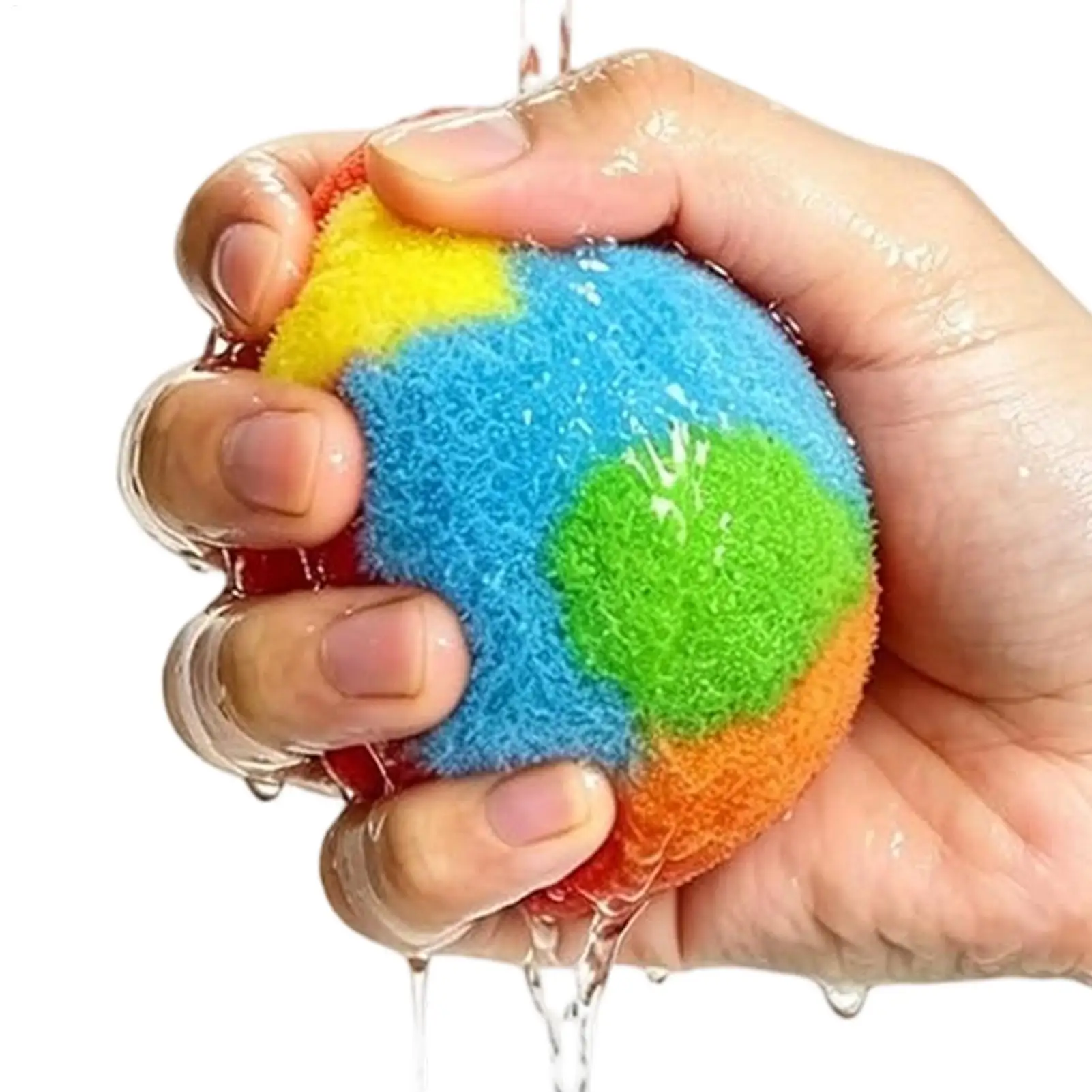 60PCS Reusable Water Sponge Balls, Soft Absorbent Splash Pool Toys, Summer Beach Water Fight Games for Kids Adults Outdoor
