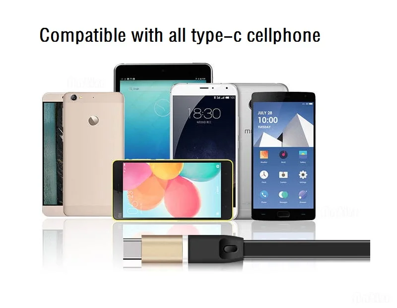 الملونة USB نوع C الذكور موصل إلى مايكرو USB أنثى محول USB-C نوع-C محول ل OnePlus 2 HTC 10 Lumia 950