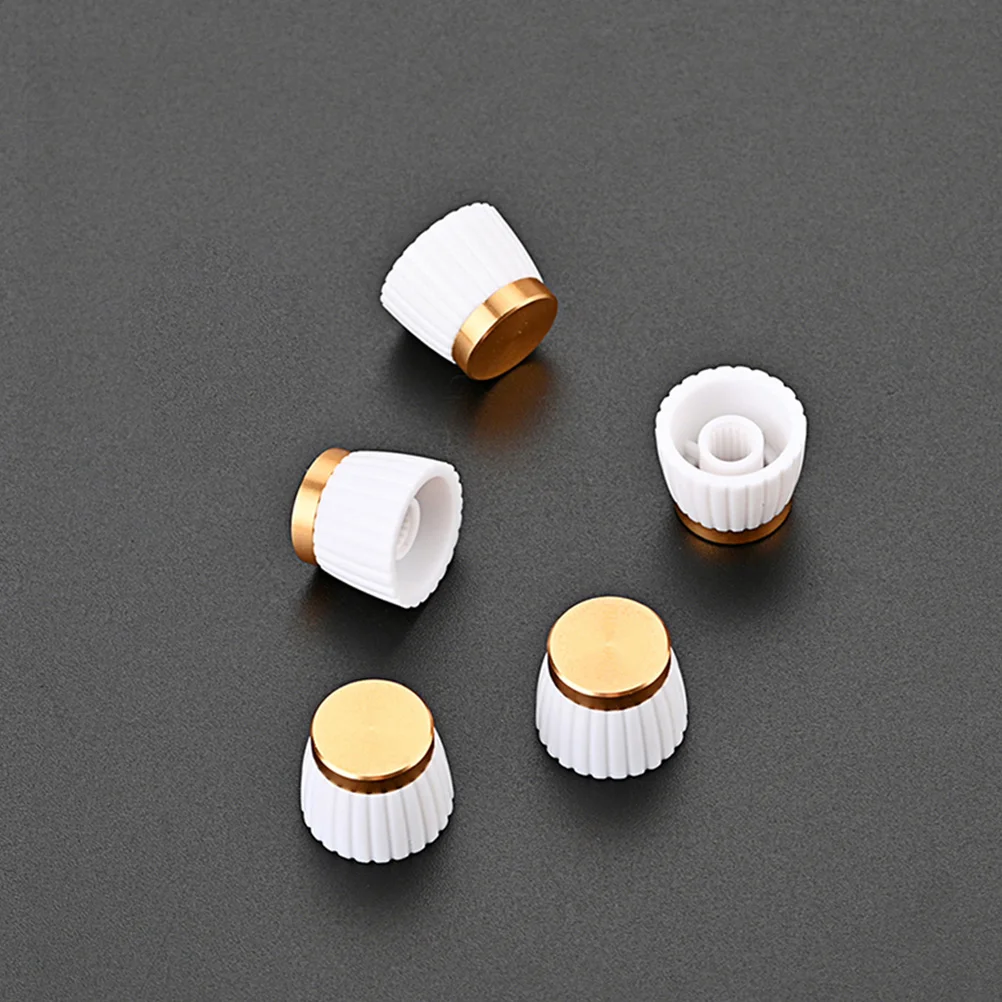 

5pcs Guitar Potentiometer Caps Plastic Control Knob Volume Sound Button Speaker Parts Accessories Electric Bass Replacement Long