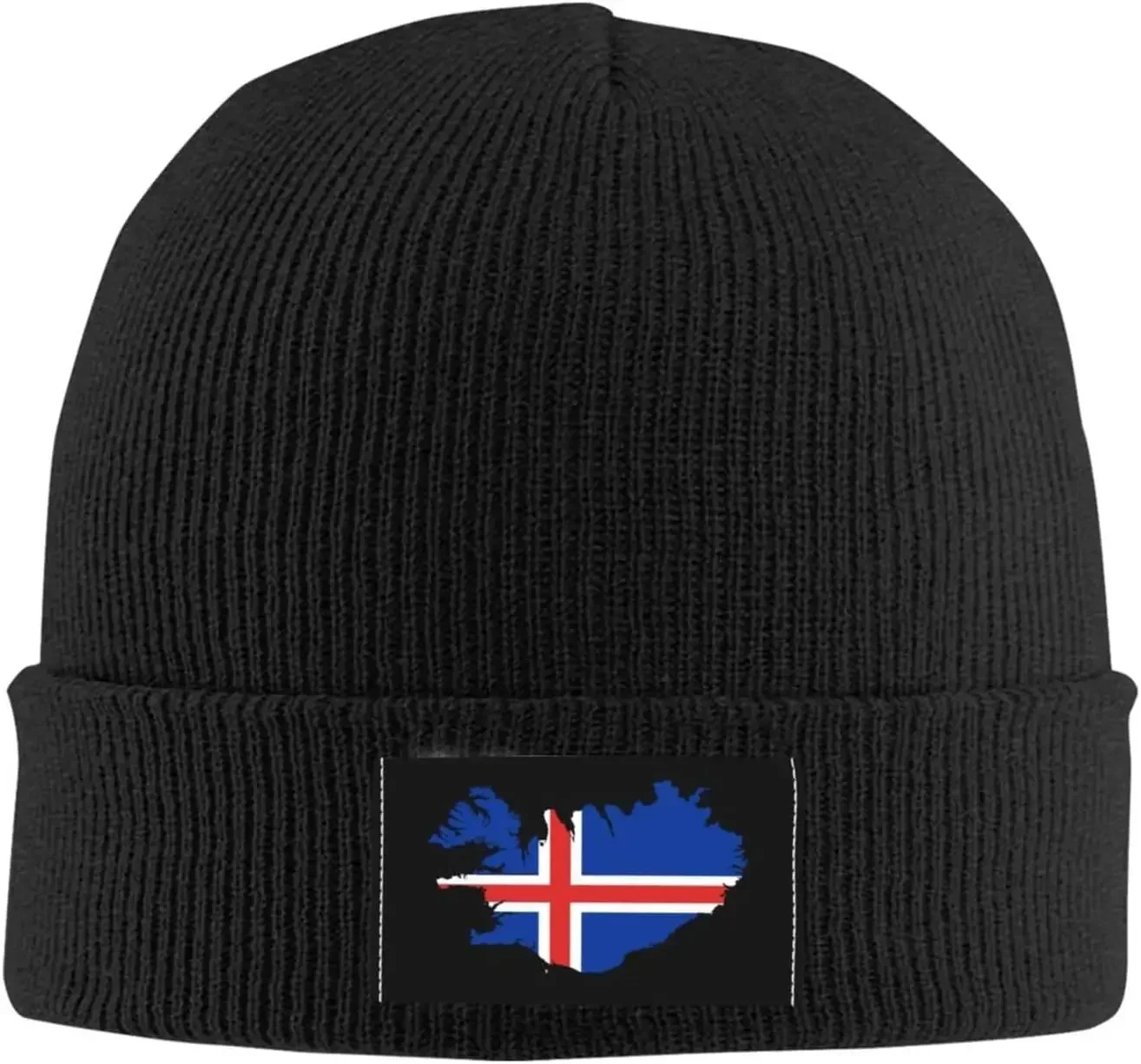 Iceland Terrain Map Beanie Hat for Men Women Soft Cozy Skull Cap Winter Warm Knit Hats