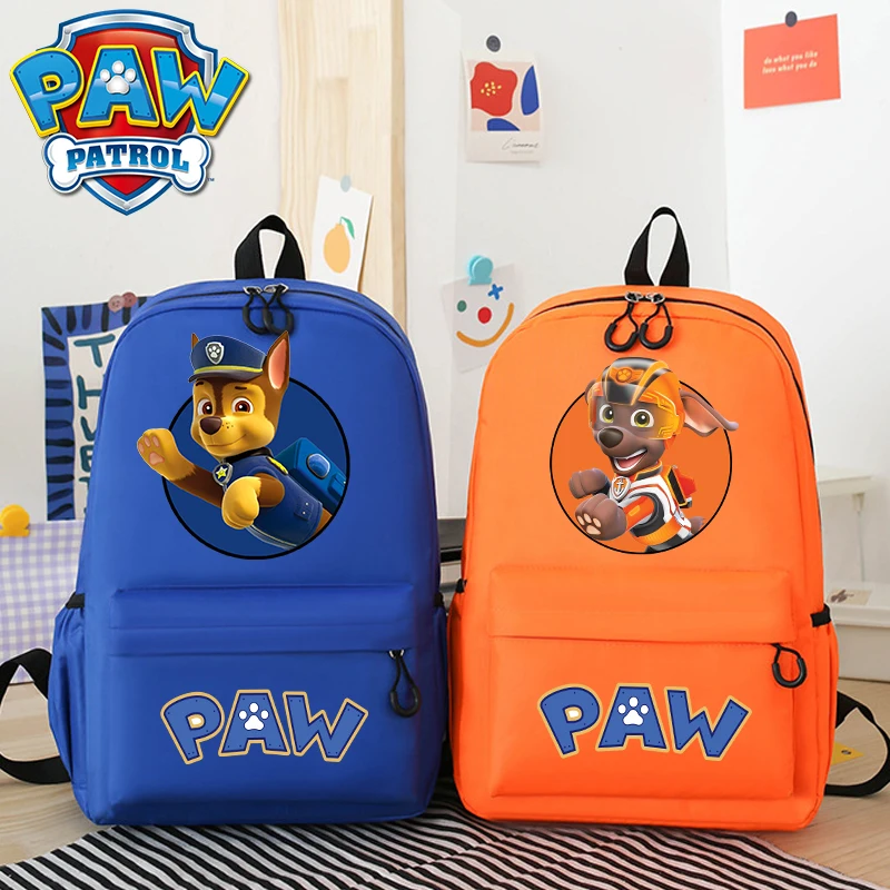 Paw Patrol Nylon Waterproof Backpacks for Students Anime Cartoon Fashion Schoolbag Boys Girls Book Stationery Storage Backpack