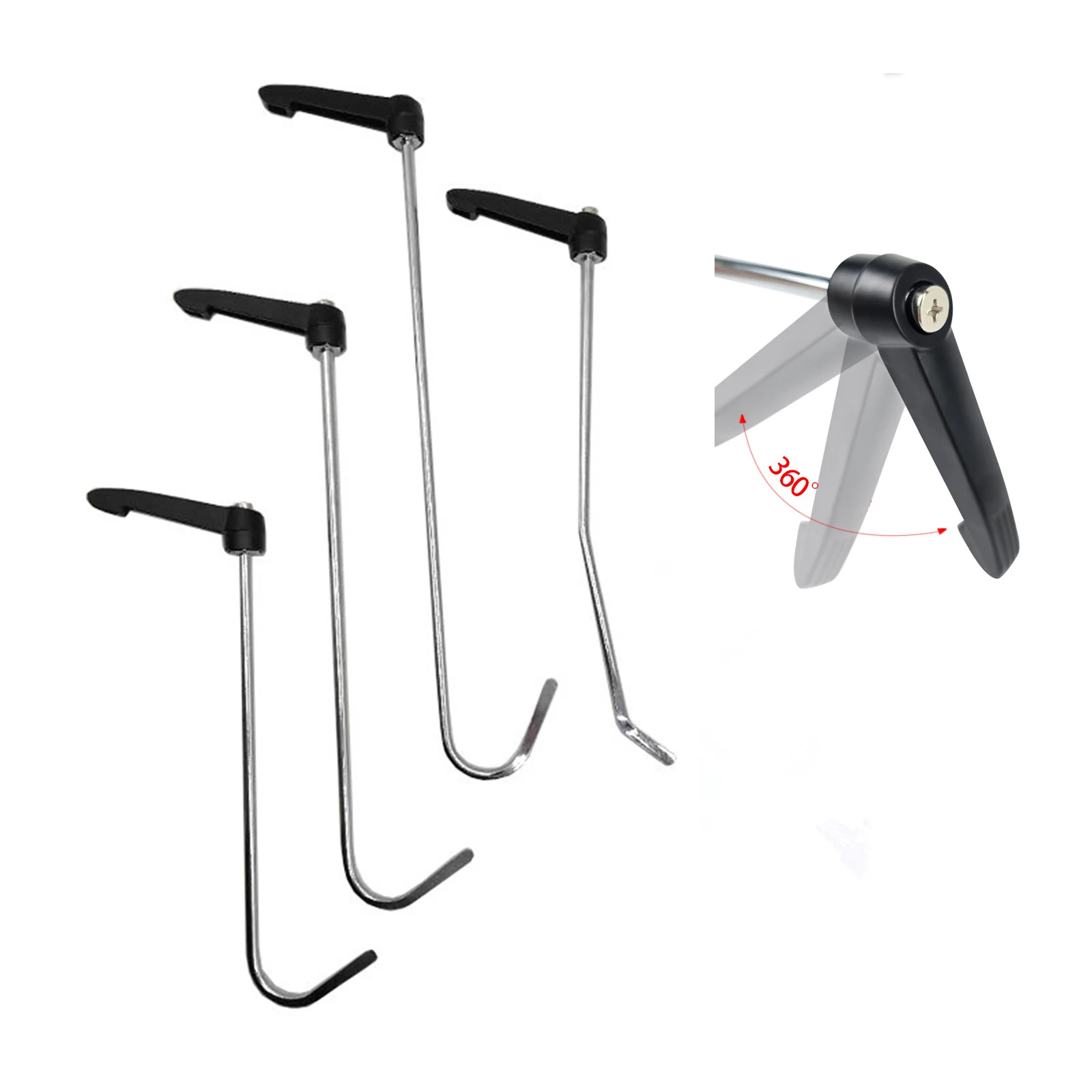 Car Dent Repair Tool Pry Bar with Rotatable Handle, Hook for Door Edge Layer, Repair Lever Accessory for Sheet Metal