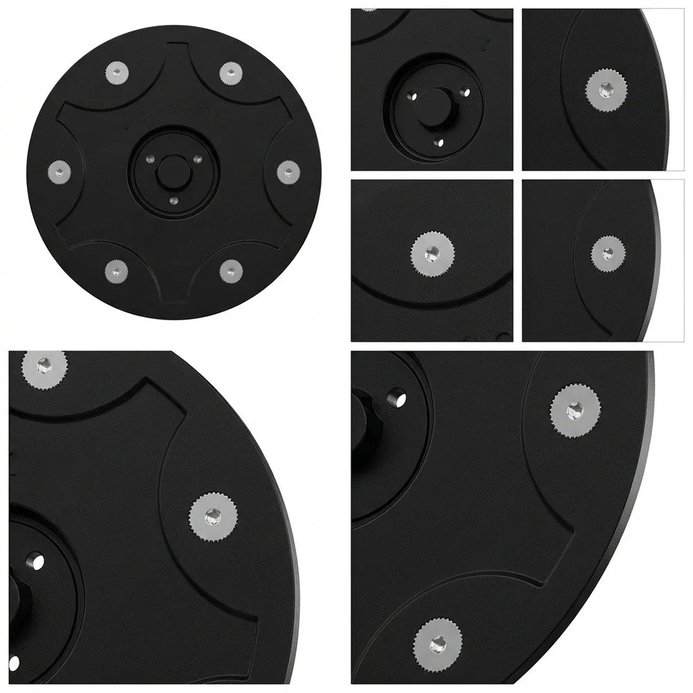Black Fiberglass Cutting Disc 142mm For for Sileno City Robotic Mowers - Injection Molded Engineering Plastic Base