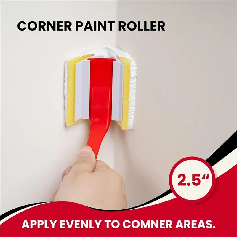 ABDJ-Corner Painting Tool Kit - Precise Edges Trim Roller Brush For Walls, Ceilings, Doors & Window Frames