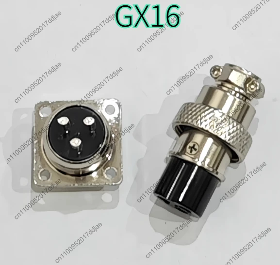 2PCS Complete plug socket GX16 square flange 2 3 4 5 5 6 7 8 9 10 male and female plug 16M connector