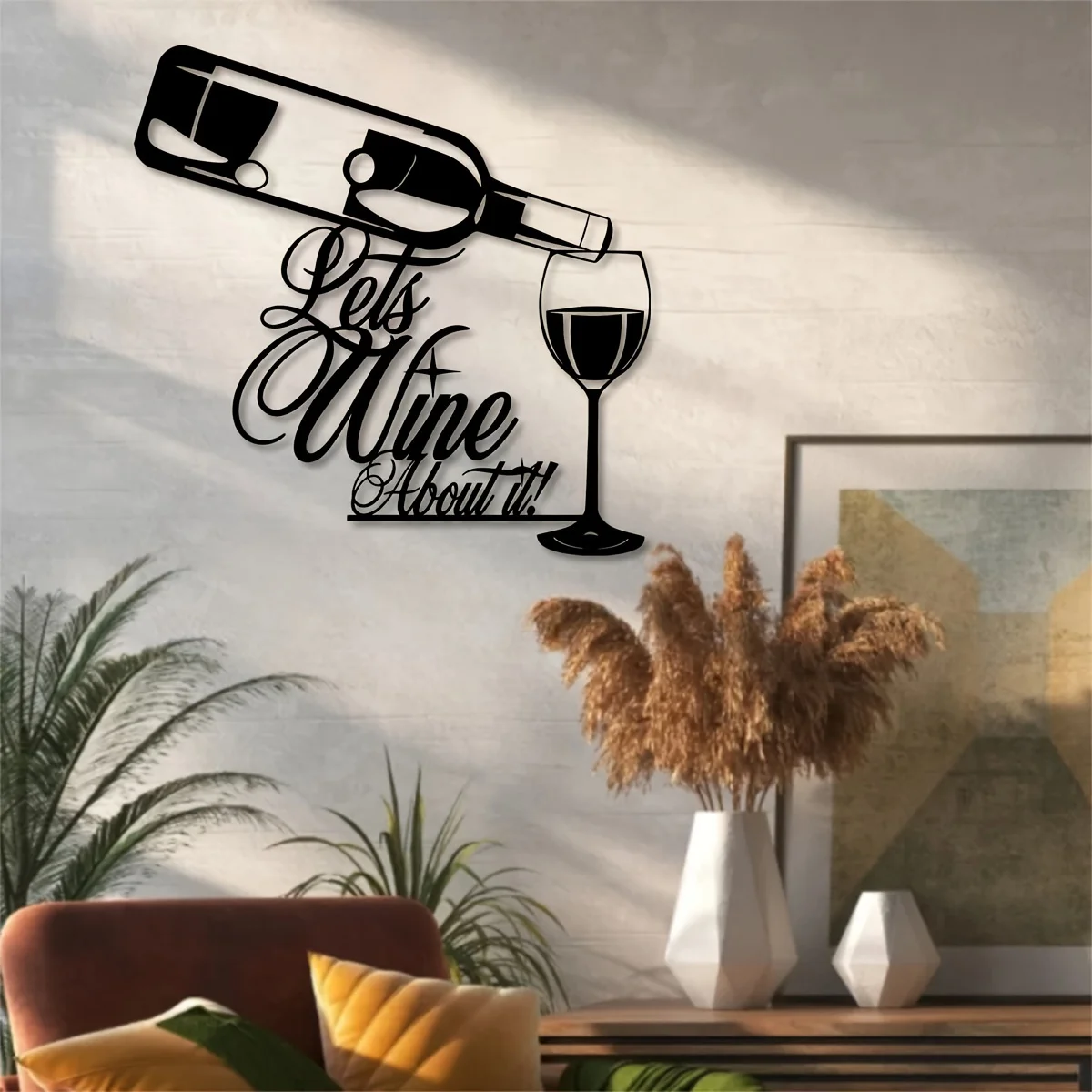 2D  Metal Wall Art - Sign for Home, Patio & Balcony Decor |Elegant Hanging Ornament | Perfect Housewarming Gift