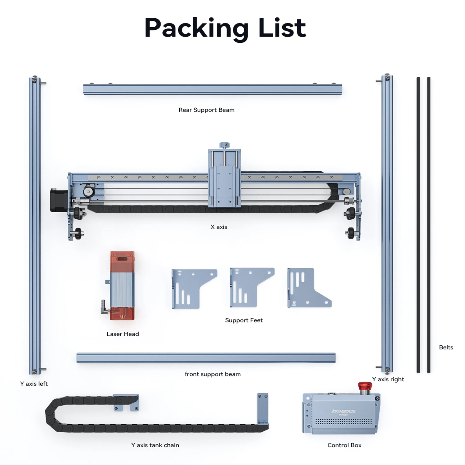 

Atomstack Maker A10 V2 Laser Engraver 10-12W High Speed Engraving Cutting Machine Fixed-Focus Ultra-thin Laser with 400x400mm