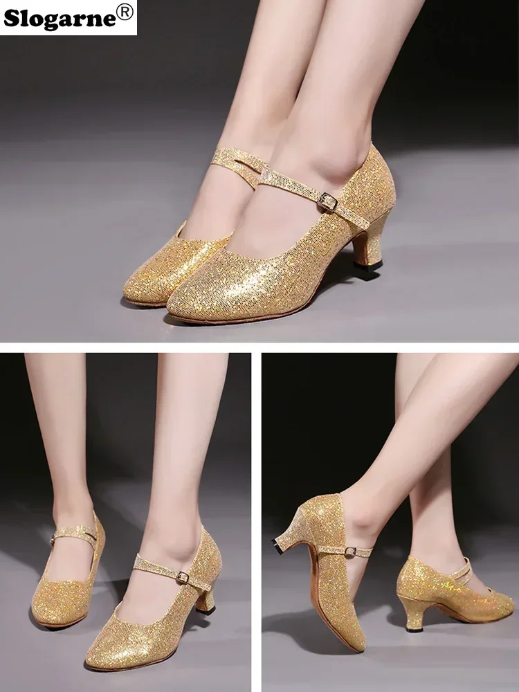 عرض مسرحي أحذية النساء أنيقة الحديثة اللاتينية أحذية الرقص الفتيات أحذية الرقص الجلدية قاعة الرقص الجاز التانغو الفالس الأحذية اللاتينية مضخات