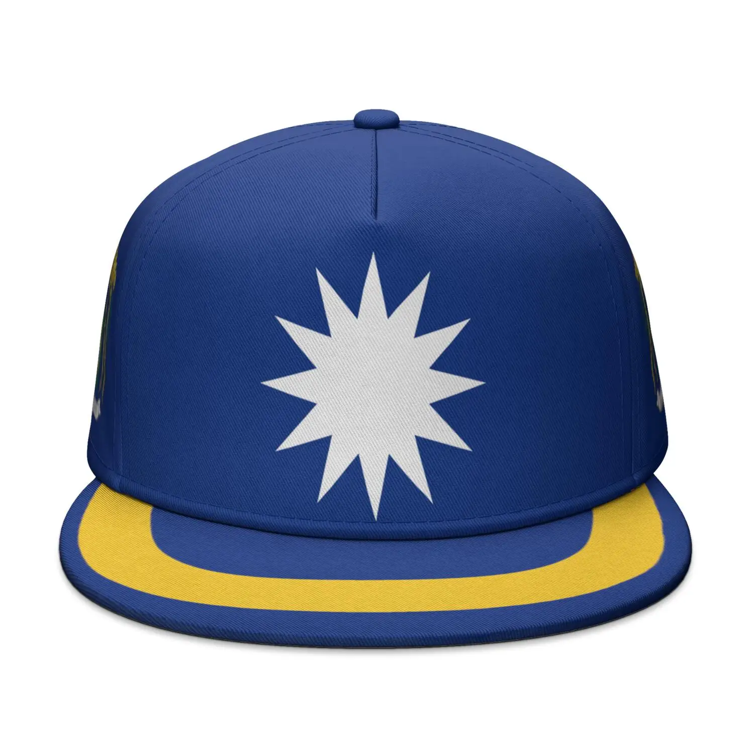 Nauru Free Custom Made Number Team Logo Flat Brimmed Cap Nru Country Travel Fishing Naurun Nation Republic Flag Hip-hop Hat