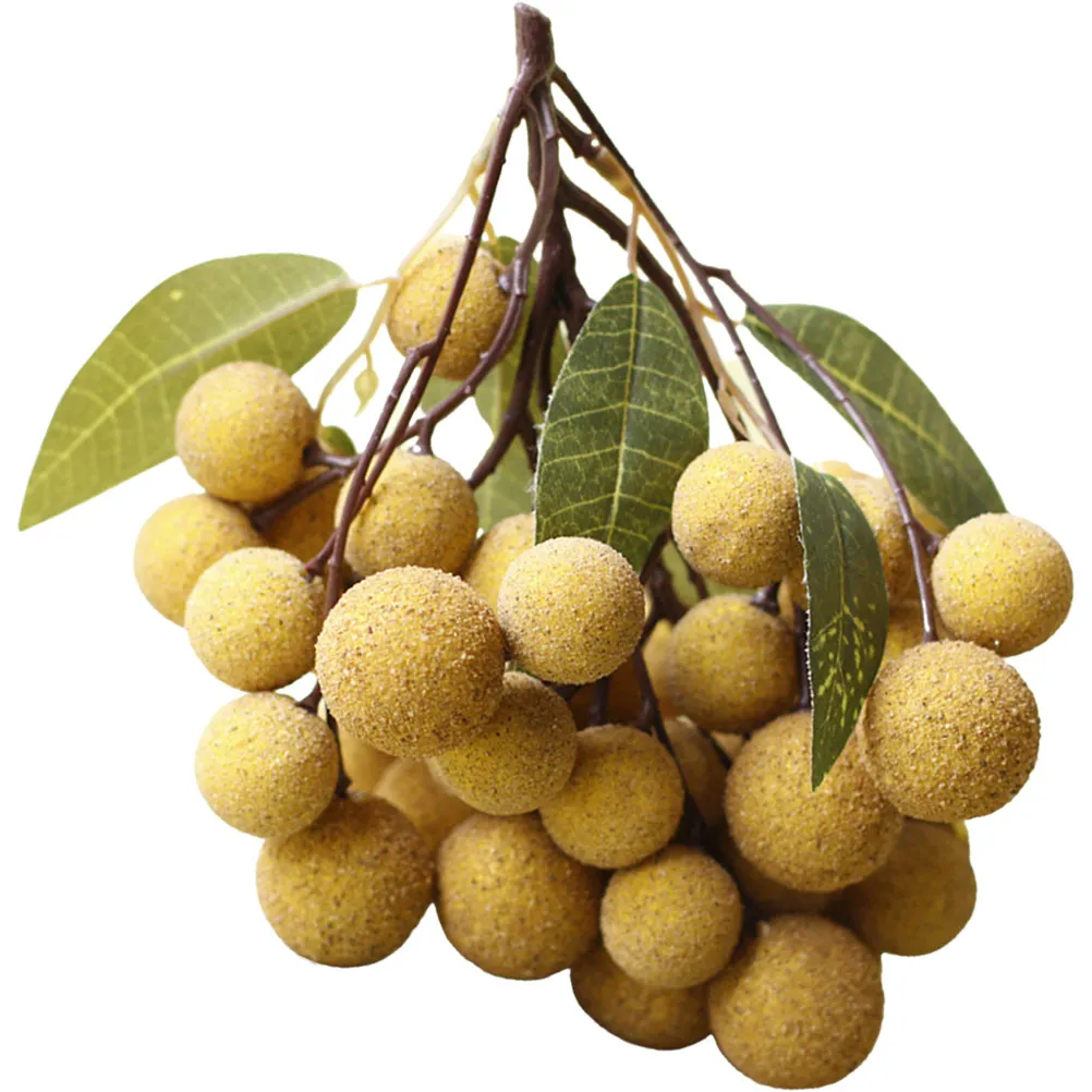 Adorno Decorativo de Longan Simulado, Fruta Artificial Realista de Plástico, Adorno de Longan, Accesorio de Fotografía, Decoración para el Hogar