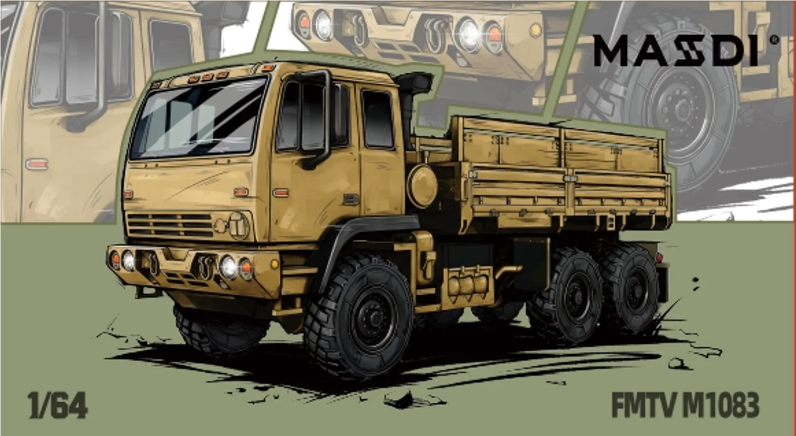 Masdi 1/64 USA Militaire Truck FMTV Scania Brandweerwagen P320 Hoogwerker Stedelijke Redding Pumper Legering Auto Model Collectie Speelgoed