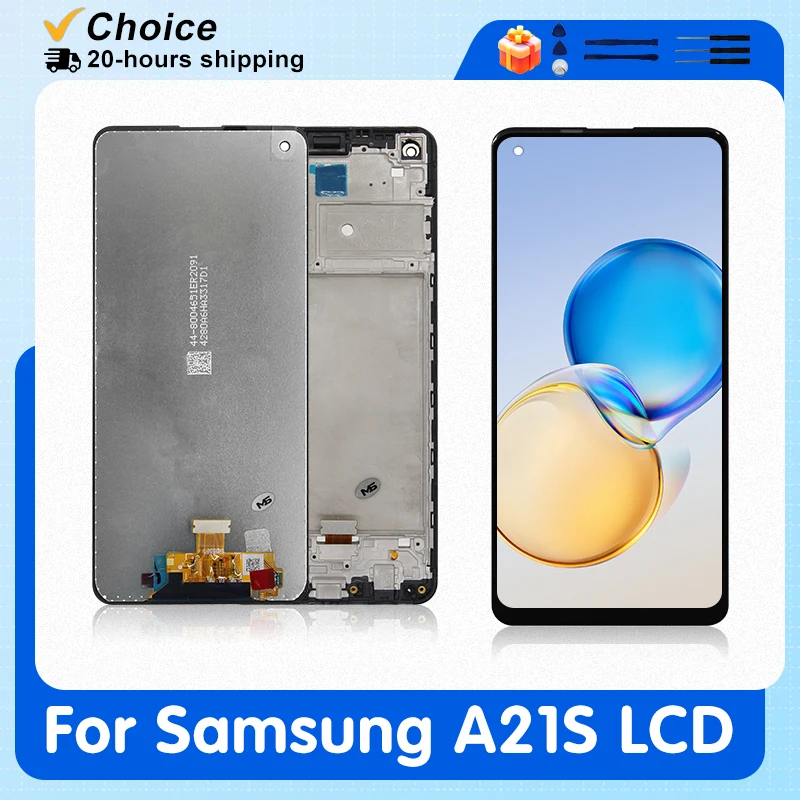Pantalla LCD IPS de 6,5 pulgadas para Samsung Galaxy A21S, pantalla digitalizadora con pantalla táctil LCD A217F A217 para Galaxy A21S LCD A217F/DS A217N