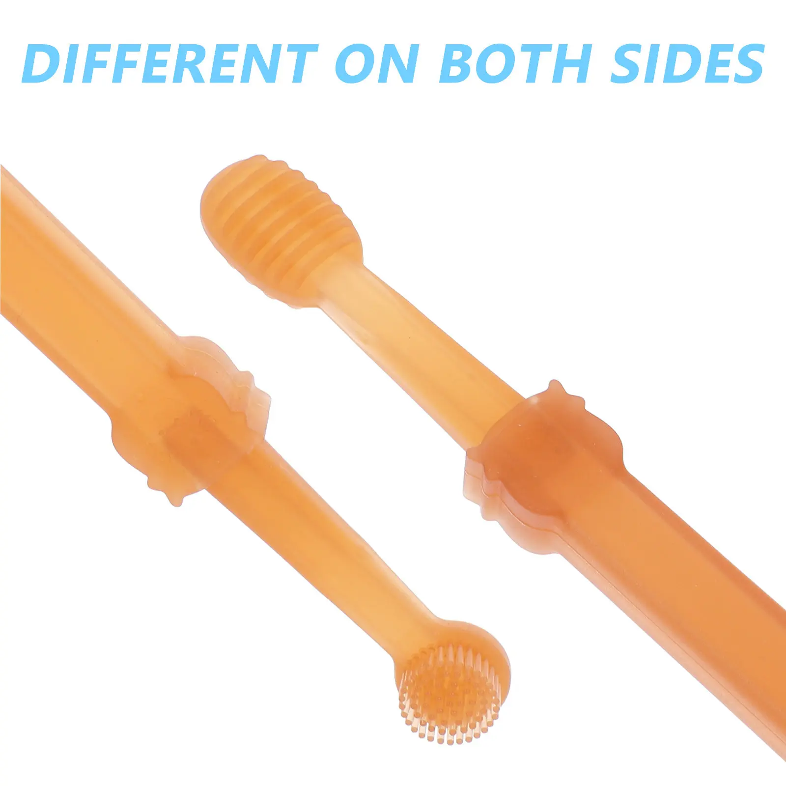 1Set Pet Toothbrush Kit Silicone for Cats Dogs Dual Head Design Soft Bristles Comprehensive Oral Cleaning Tool Puppy Tooth Brush