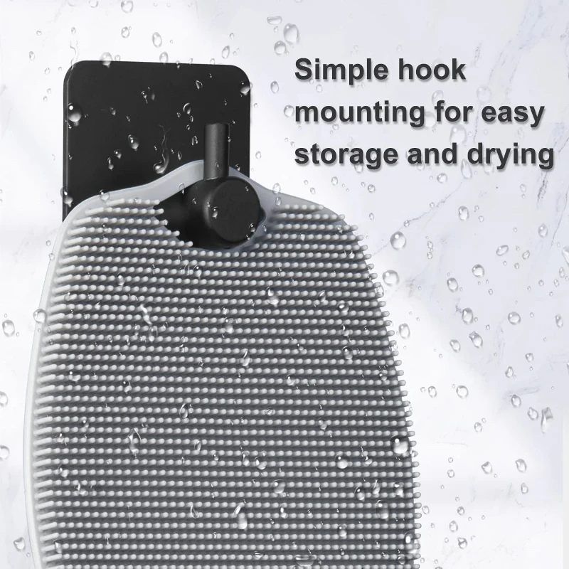 Brosse exfoliante en Silicone, nettoyant, poignée antidérapante, épurateur corporel, outils de nettoyage, brosse noire de bain, Massage de la peau, accessoires de salle de bains