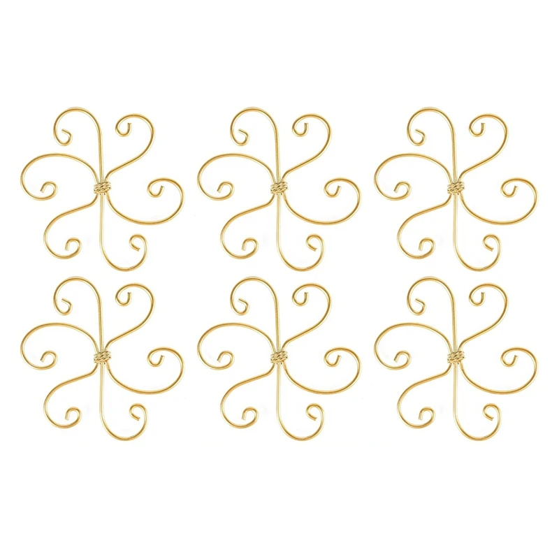 

MAKE-6Pcs Plant Stem Support, Metal Monstera Plant Support, Plant Stem Holder Support Unique Design Bamboo Clamp Set