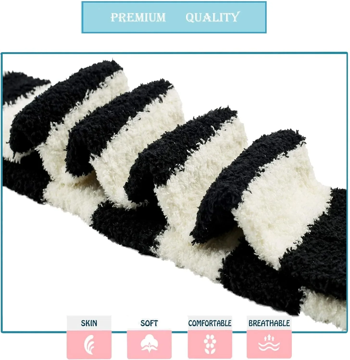 Cute Cartoon Coral Fleece Thigh High Sock for Women Winter Fluffy Non Slip Over Knee Leg Warmer Sleeping Floor Socks Indoor Wear