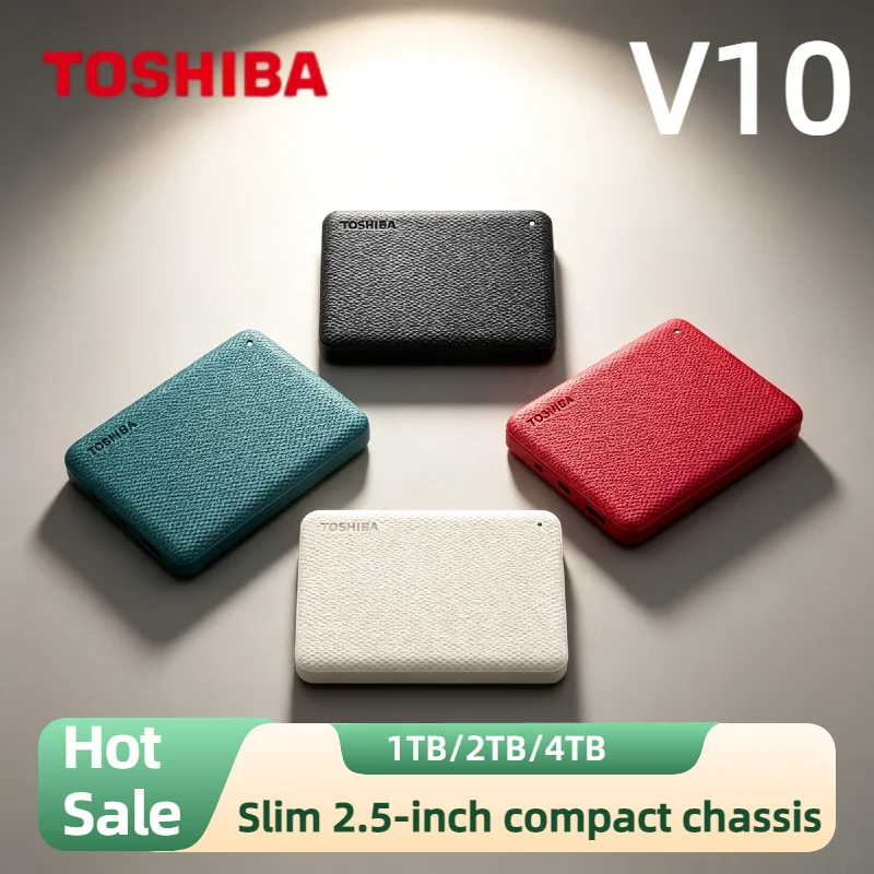 Toshiba Canvio V10 1TB 2TB 4TB USB 3.0 2.5 Inch External HDD Portable Hard Drive for Backup Laptop Computer Pro Max