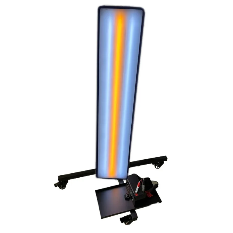 Car Dent Repair Tool 6-Color Adjustable Headlight LED Leveling Light with Wheel Bracket Dent Detection Accessories