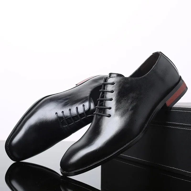 

2026 New Mens Dress Shoes Waterproof Business Casual Leather Shoes for Men Comfortable Loafers Formal Office Wear Anti-Skid Sole