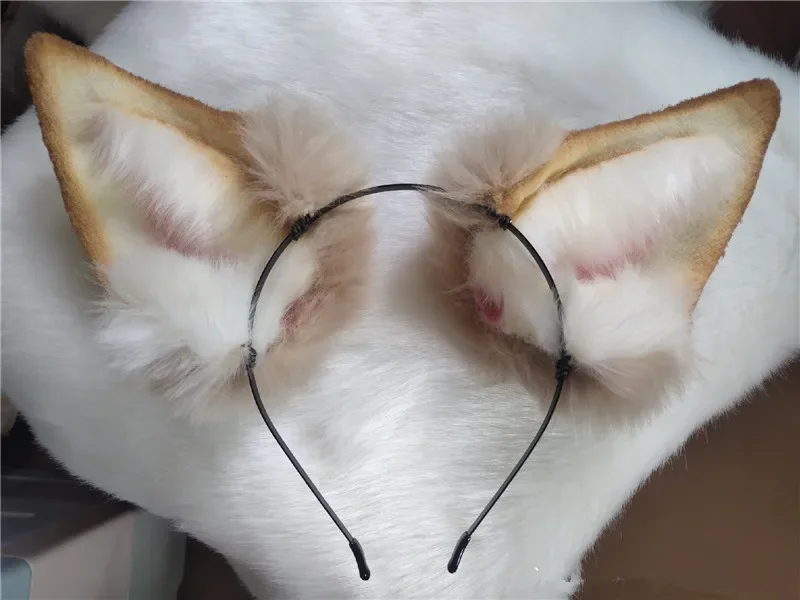 تخصيص اليدوية الراعي الكلب الأذن هيرباند الحدود الكولي تأثيري Hairhoop محاكاة أنيمي هالوين زي الملحقات