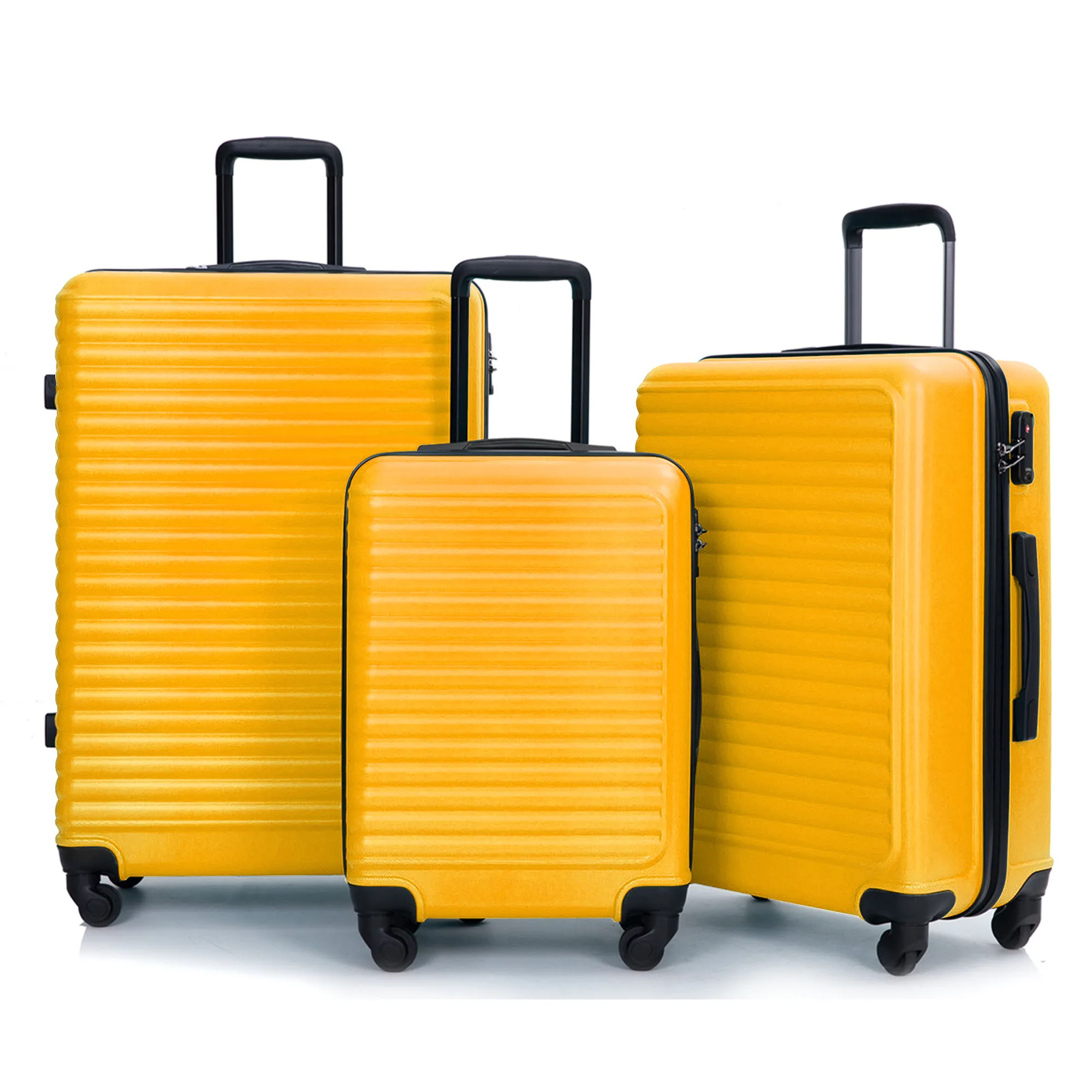 TSA Toll Case suitcase hand luggage 4 Rolls ABS Material TSA Custom Lock 78*52*30 Orange