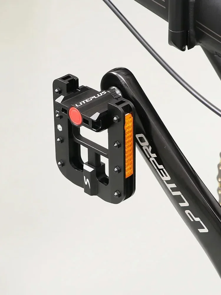 AliExpress NONE LITEPLUS Foldable Bicycle Flat Pedals aluminum bicycle Platform pedals purple bicycle Folding pedal For Brompton folding bike
