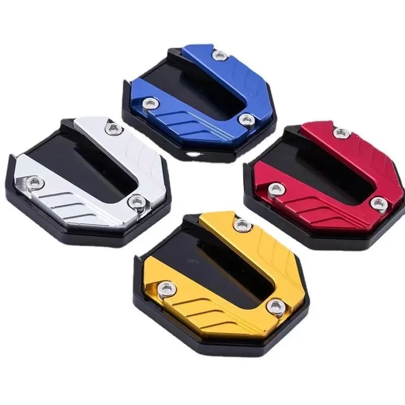 Scooter Motorbike Accessories Extension Foot Pad Support Plate Aluminum Alloy Motorcycle Bike Kickstand Extender Foot Side Stand