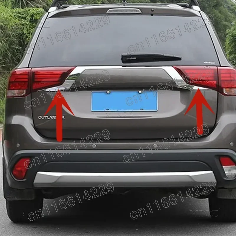 For Mitsubishi outlander 2016 2017 2018 2019 2020 2021 stainless steel Rear Light Strips External Taillight Decoration