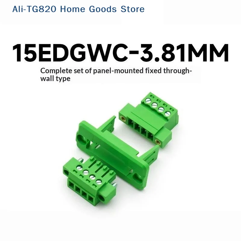 [TG820]3.81mm Pitch Pluggable Terminal Wall Through Panel Mount Connector 2P-24P Male Female Socket For DIY Electronic Projects