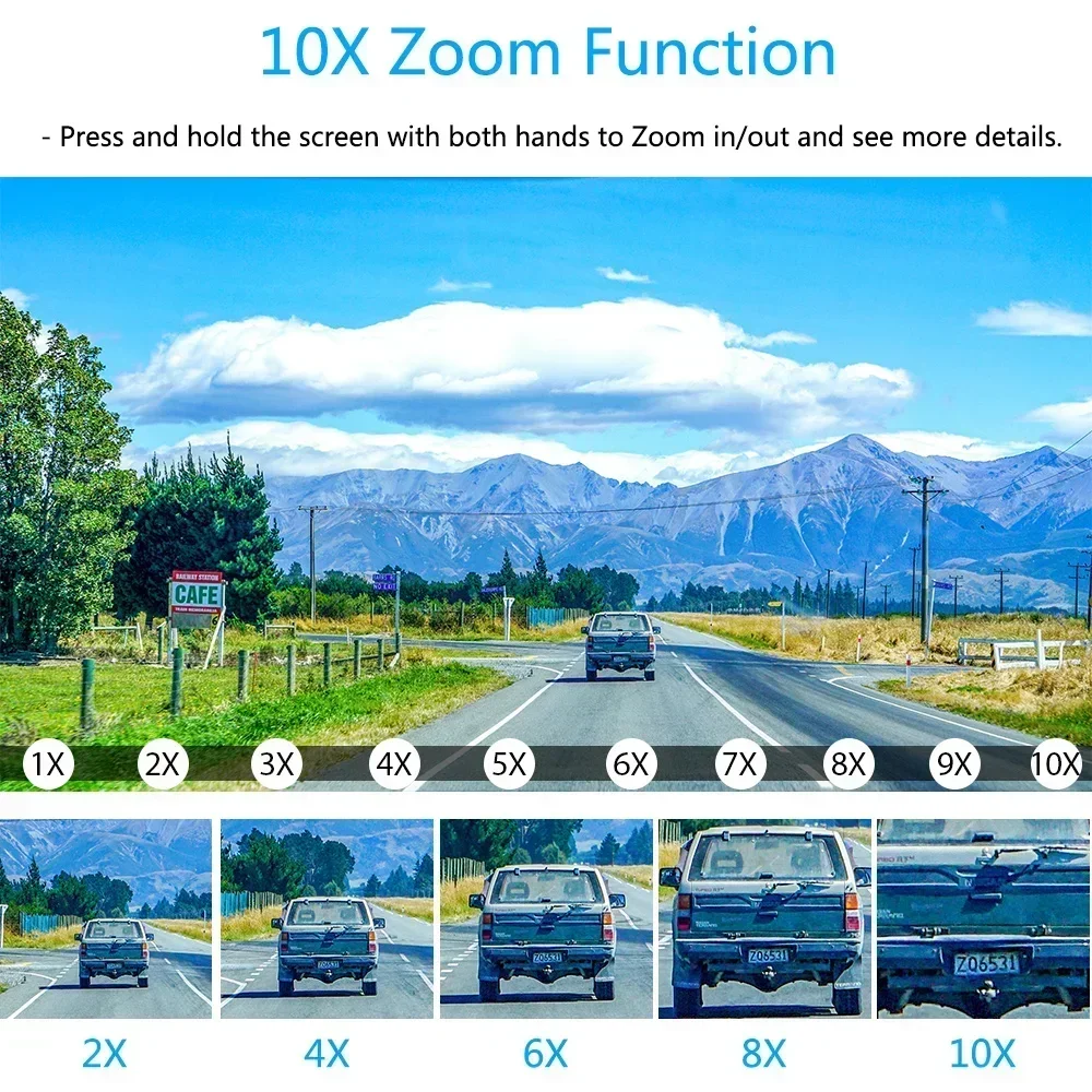 8MP PTZ WiFi 4K 10X PTZ Zoom Dual Lens Screen Camera Outdoor Protection Auto Motion Detection Outdoor CCTV Survalance IP Cameras