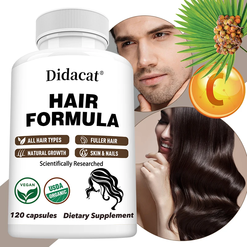 

Korean Red Ginseng Capsules, with Saw Palmetto - Prostate Health and Hair Care Supplement, Aids Urination, and Boosts Immunity
