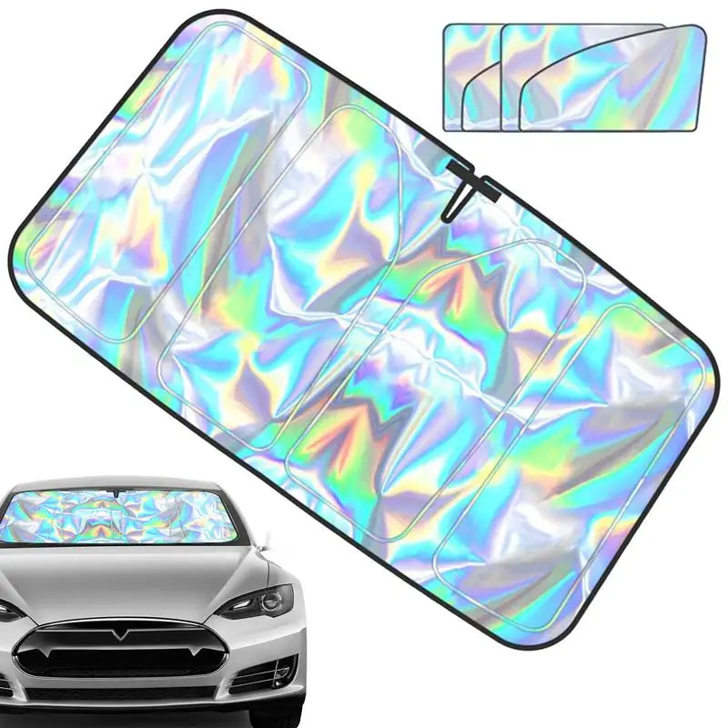

Car Windshield Sunshade Front Windshield Sun Shade Automotive Interior Sun Protection Block Screen Foldable For Camping Driving